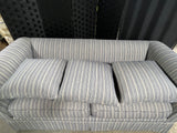 Blue/Tan Stripe Sofa***HEAVY ITEM***READ DETAILS ON PICK UP POLICY***