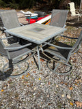 Tile Top Outdoor Table w/Four Swivel Chairs **Read Description