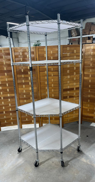 Frontgate Industrial Corner Shelf on Casters