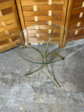Lightweight Glass/Brass Side Table/Plant Stand