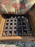 A-All Weather Wicker Rocking Chair Pair w/Sunbrella Fabric Cushioms