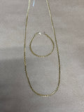 Gold Tone Necklace & Bracelet Set