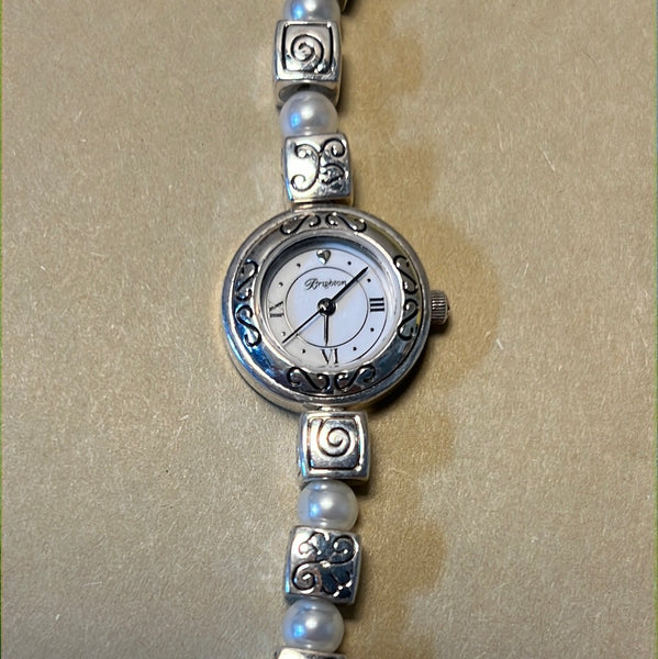 Brighten Watch with Faux Pearls