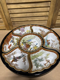 7-Piece Japanese Imari Style Floral Lazy Susan