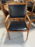 Mid Century Modern Style Dining Table with (2) Leaves and (8) Chairs