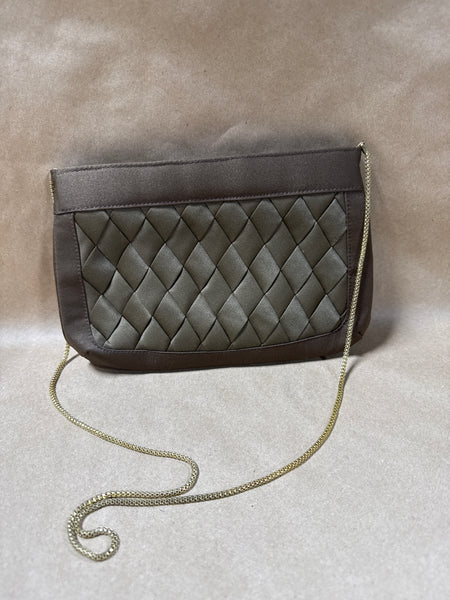 Brown Vintage Walborg Clutch Purse With Strap