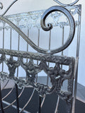 Victorian Style Gray Metal Scroll Magazine Rack