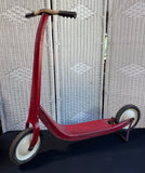 Radio Flyer Style Red Pressed Steel Vintage Push Scooter
