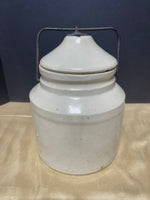 Vintage Large Pottery Jar with Locking Lid, *See Description