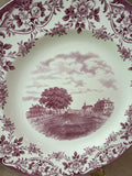 Mulberry Transferware Wedgwood Wheaton College “Wheaton Female Seminary In 1840” - Wedgewood (D)