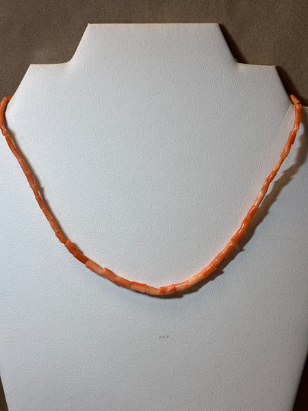 Coral Color Beaded Choker