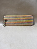 Rectangular Wooden Rainbow Striped Cutting Board