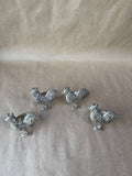 Silverplate Rooster Napkin Rings - Set Of 4 - 3 Sets Available// PRICED INDIVIDUALLY