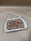 Beaded Handbag With Floral Tapestry Style Design
