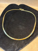 Pair of Gold Tone Omega Necklaces