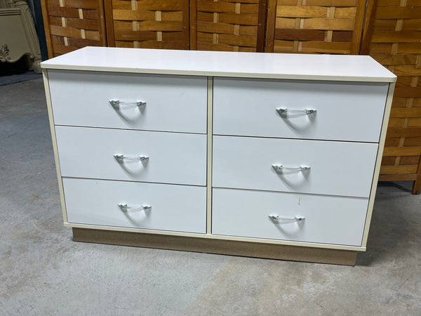 White Particle Board Dresser ***HEAVY ITEM***