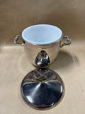 Ornate Heavy Silver Plate Ice Bucket With Handles