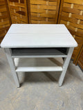 White Painted Vintage School Desk