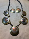 Mixed Metals Necklace & Earrings Set