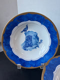 4-Piece Leopard Lazuli by Lynn Chase Rimmed Soup Bowls (2 SETS AVAILABLE—PRICED INDIVIDUALLY AT $95 EACH SET) (E)