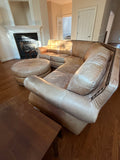 Leather Sectional Sofa with Ottoman***HEAVY ITEM***