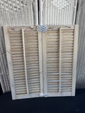 Shabby Chic Distressed Cream Hanging Shutter Decor