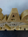 Peace on Earth Glittery Decorative Wooden Words