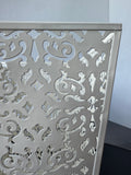 Shabby Chic Cream Lattice Metal Waste Basket