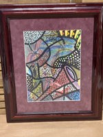 Zentangle Abstract Ink/Watercolor; Signed