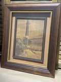 Vintage Sepia Tone Lighthouse Print