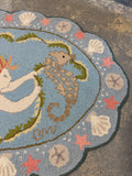 (B) Claire Murray Sea Nymph Wool Hook Accent Rug