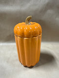 Ceramic Pumpkin Canister With Lid