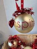 Basket of Quacker Factory Glass Ball Ornaments