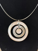 Silver Necklace with Round Pendant