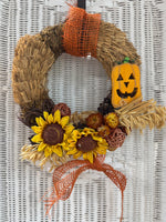 Halloween Faux Floral Straw Wreath