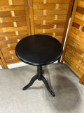 Black Round Pedestal Side Table
