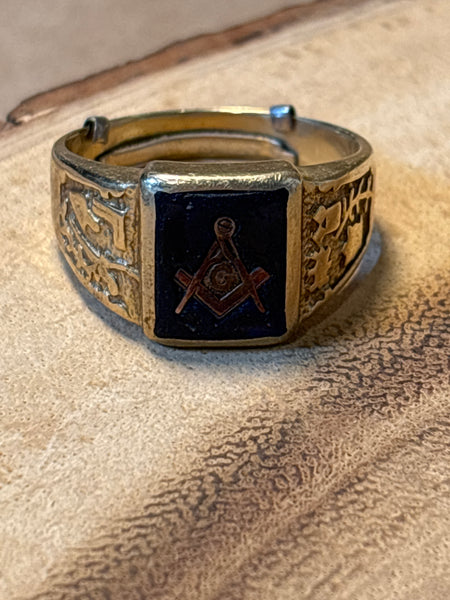 14K Gold Masonic Ring - SIZE 13