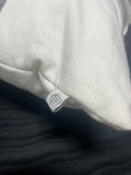 Decorative Pillow with Black, Gray and Gold Tones with White Background