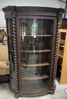 Antique Bow Front China Cabinet***HEAVY ITEM***