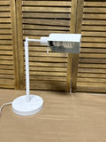White Metal Swivel Table Lamp WORKS