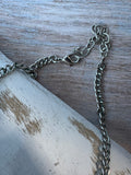 Red Wine Stone Silver Tone Bib Necklace