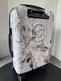 Bebe Reyna Hardside Carry-On Luggage in Gray & White Marble Print