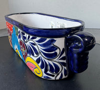 Blue Orange Pottery Talavera Cradle Planter