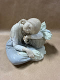 Lladro Little Green Grocer - Girl Leaning On Basket