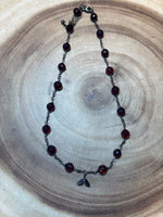 Ruby Red Beaded Choker