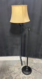 Black Metal Lightweight Swing Arm Floor Lamp (WORKS)