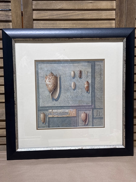 (X) Mixed-Media Style Shell Print; Signed