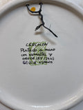 Spanish Decorative Enamel & 24K Gold Painted Wall Plate (A)