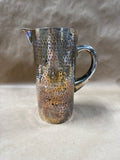 Heavy Hammered Silverplate Water Pitcher