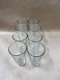 Clear Glass With Dot Design Drinking Glasses - Set Of 8